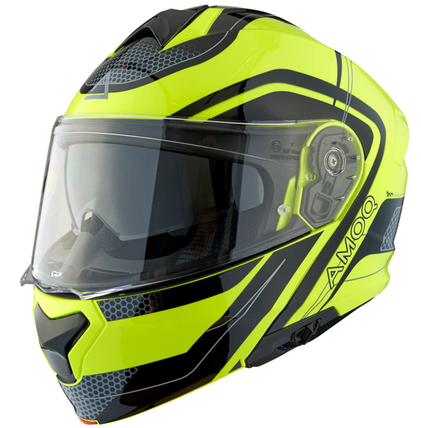 Отваряема каска AMOQ Helmet MI100 Porto black/yellow