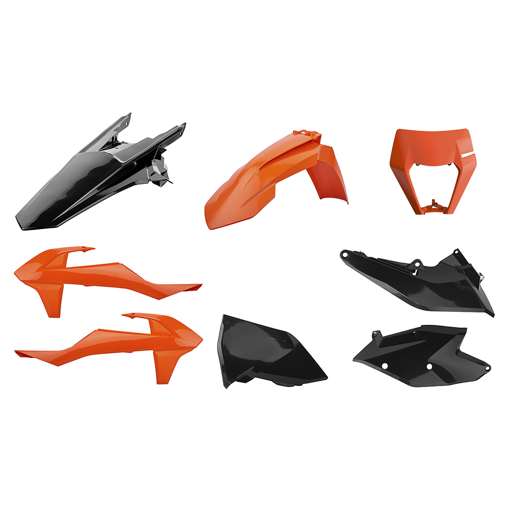 Пластмасов Enduro кит Polisport за KTM  EXC/ EXC-F/XC-W/ XCF-W-2017-19 Orange/Black