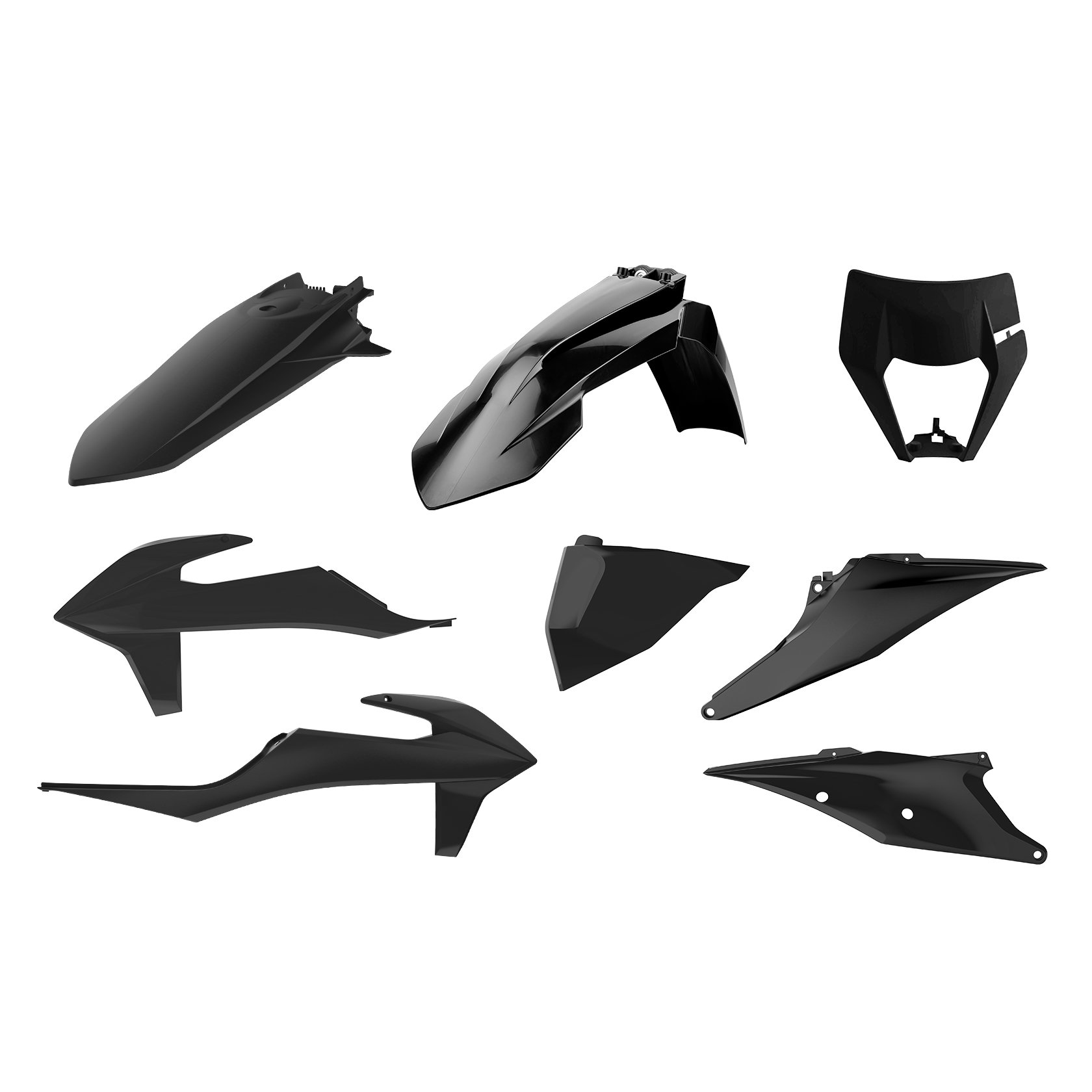Пластмасов Enduro кит Polisport за KTM EXC/ EXC-F/XC-W/ XCF-W-2020-21 Black