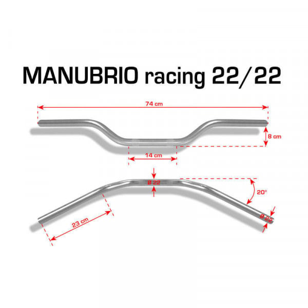 КОРМИЛО BARRACUDA HANDLEBAR RACING SILVER