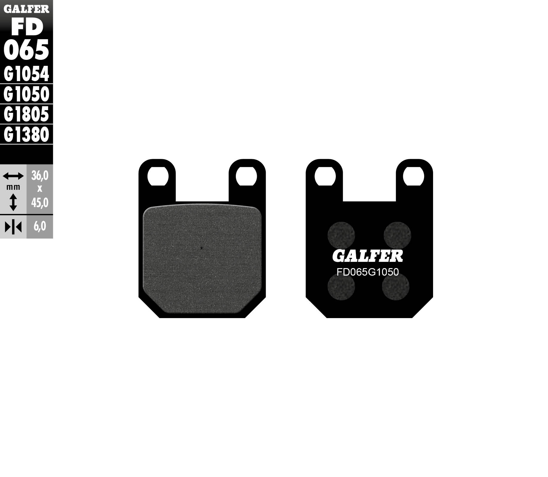 Предни/задни мото накладки Galfer SCOOTER FD065G1050