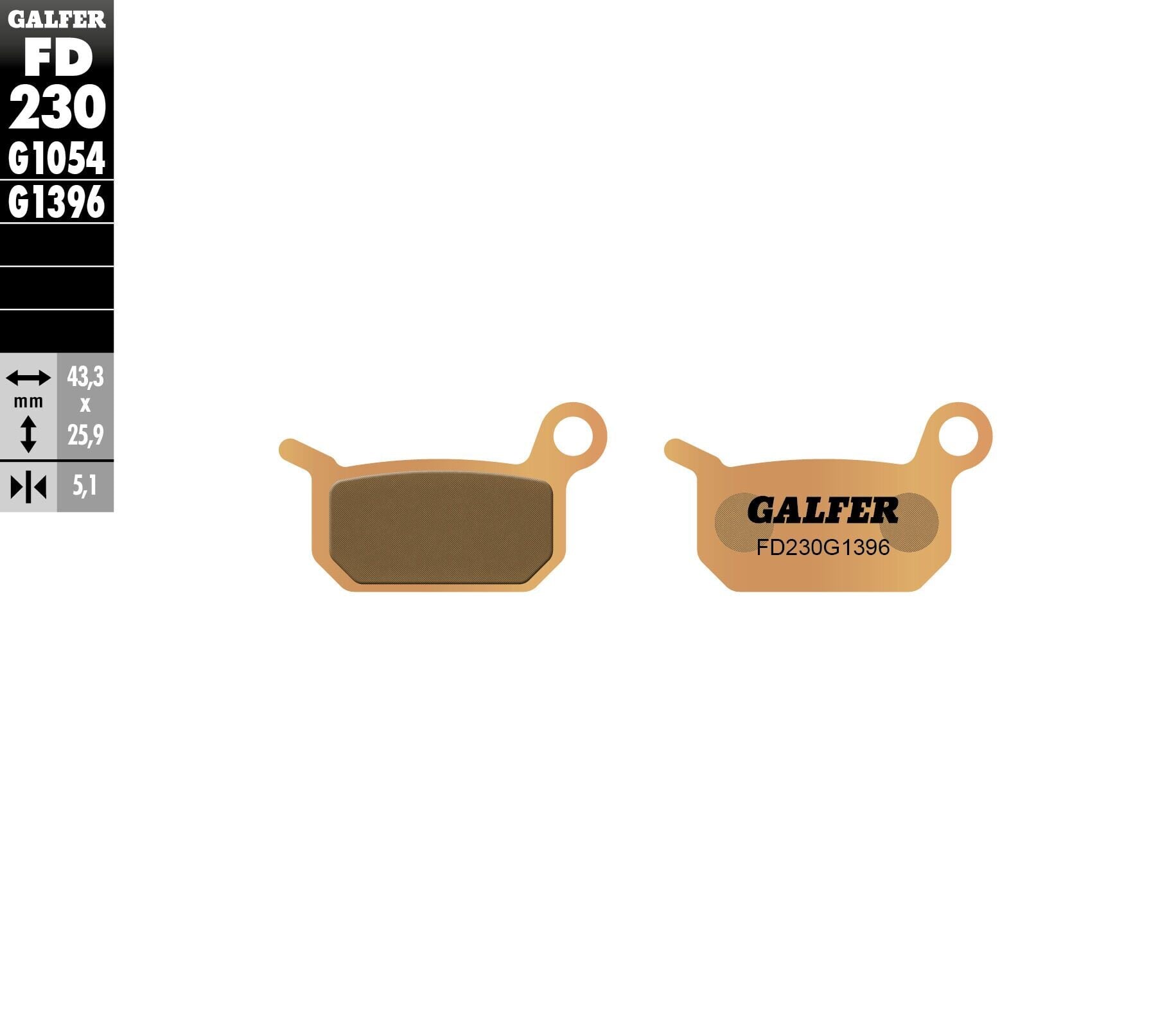 Предни/Задни мото накладки Galfer SINTERED FD230G1396
