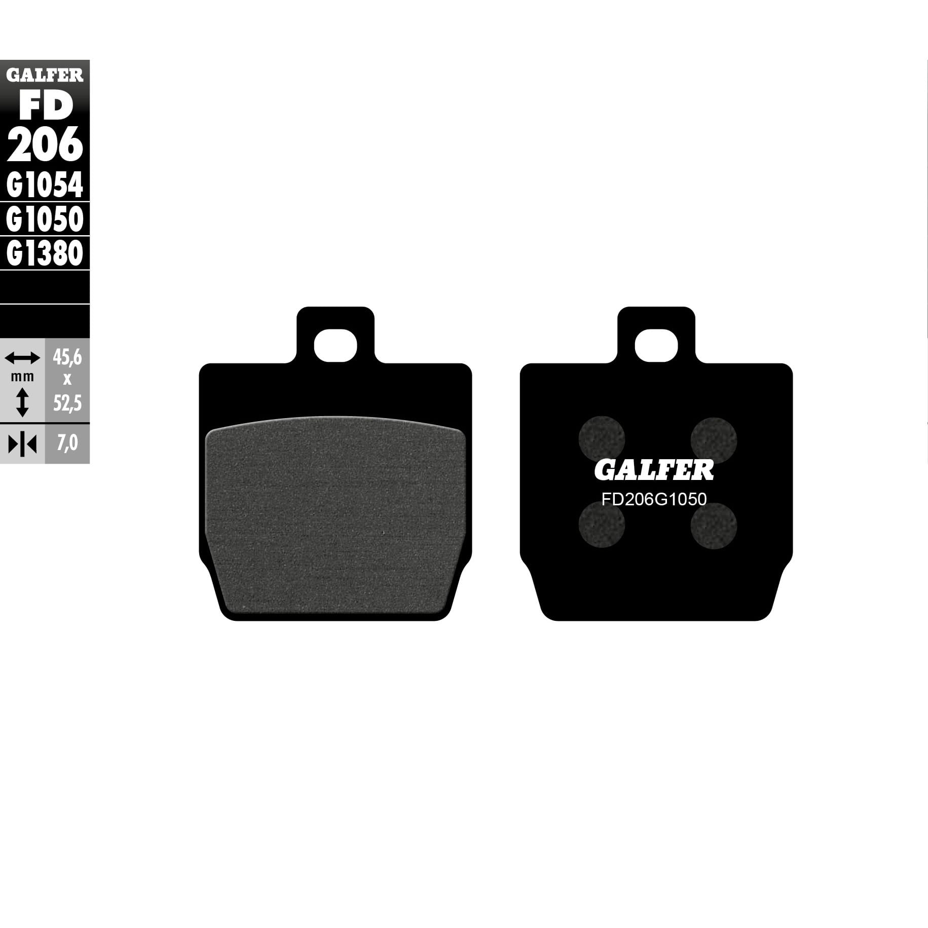 Предни/задни мото накладки Galfer SCOOTER FD206G1050