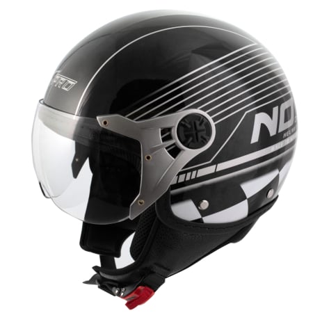 Скутер каска A-PRO FIFTY NINE GRAPHIC BLACK/SILVER