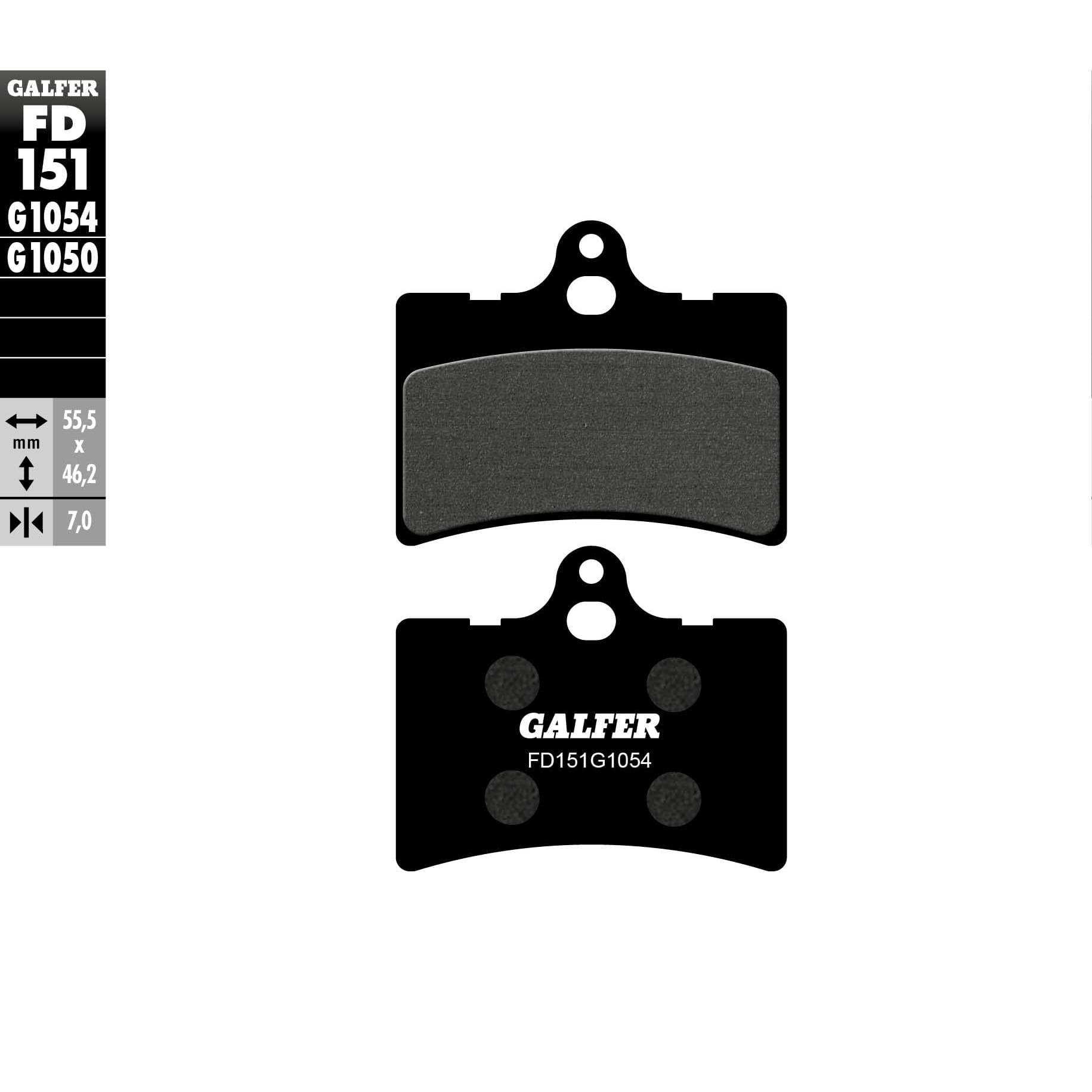 Предни/Задни мото накладки Galfer SEMI METAL FD151G1054