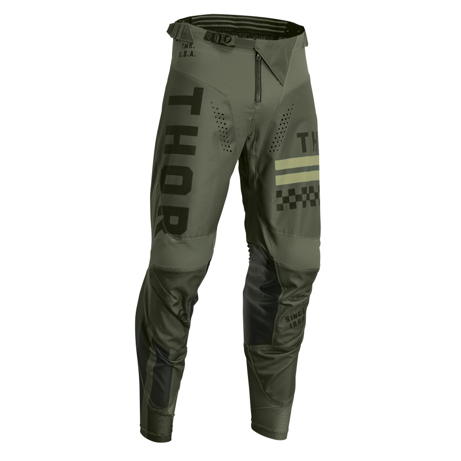 Мотокрос брич THOR PULSE COMBAT ARMY/BLACK