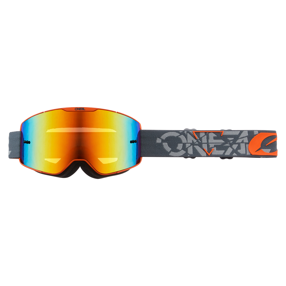 Мотокрос очила B-20 STRAIN V.22 GRAY/ORANGE - RADIUM RED