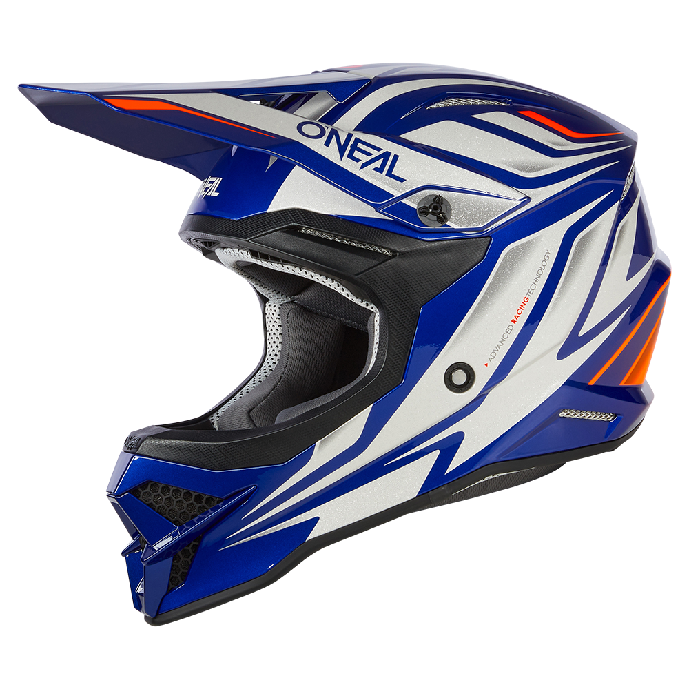 Мотокрос каска O'NEAL 3SERIES VERTICAL V.23 BLUE/WHITE