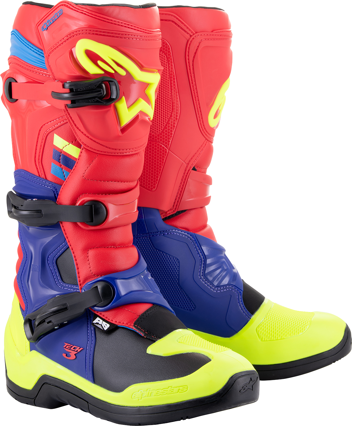 Мотокрос ботуши ALPINESTARS TECH 3 RED/BLUE/YELLOW