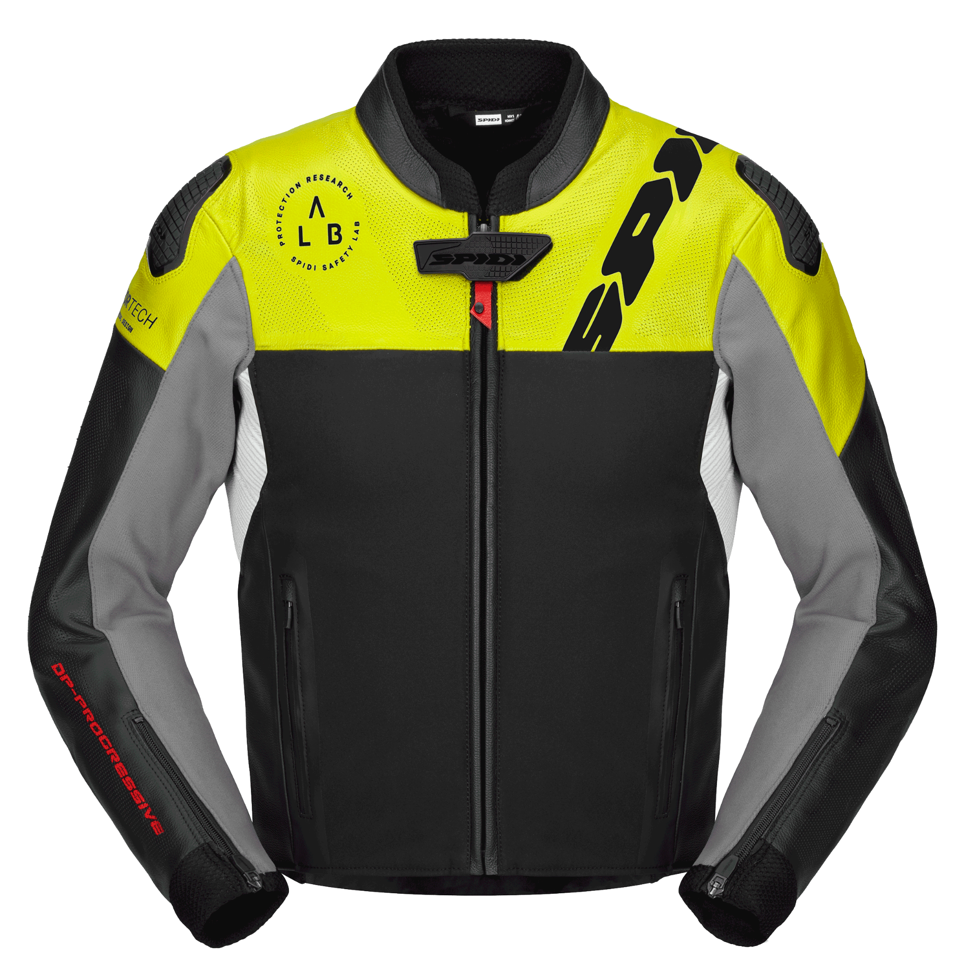 Кожено мото яке SPIDI DP PROGRESSIVE HYBRID PERFORATED Black/Fluo