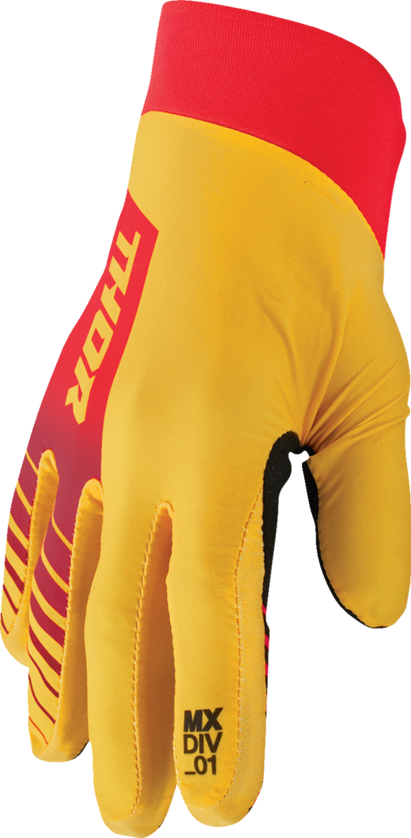 Мотокрос ръкавици THOR AGILE ANALOG YELLOW/RED