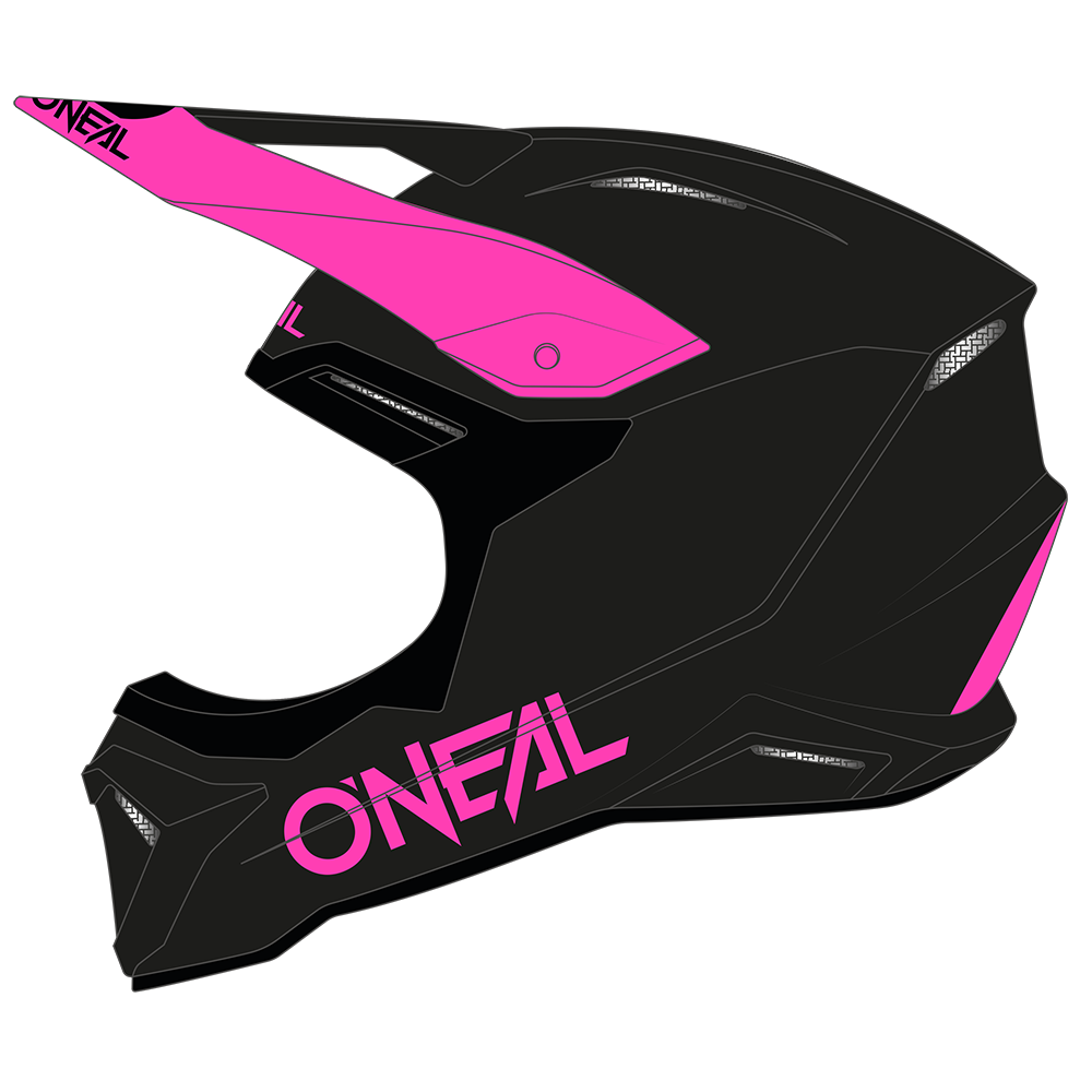 Детска каска O'NEAL 1SERIES SOLID BLACK/PINK V.24