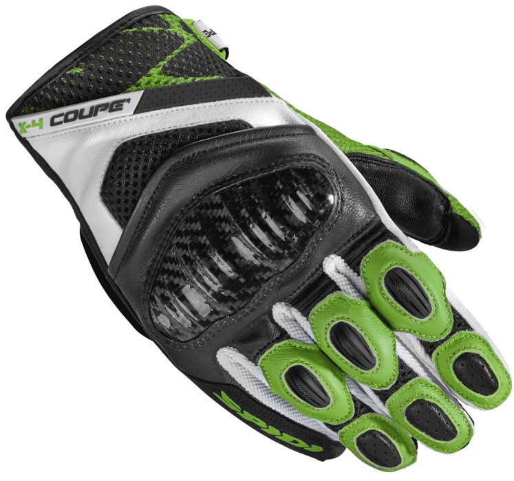 Мото ръкавици SPIDI X-4 COUPE BLACK/KAWASAKI GREEN