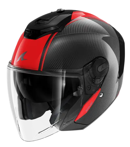 Скутерова каска SHARK RS JET SKIN Carbon Red Carbon