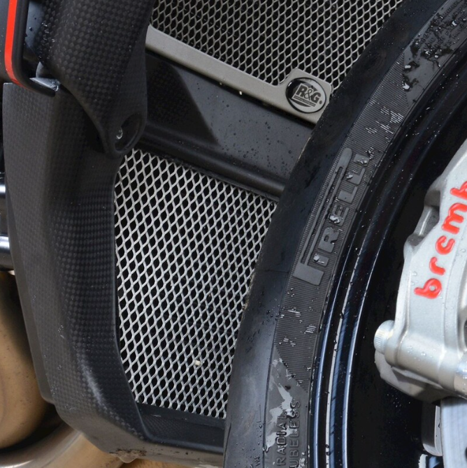 Протектор за маслен радиатор R&G RACING Oil Cooler Guard BLACK - MV Agusta Brutale 1000 RR 20-21
