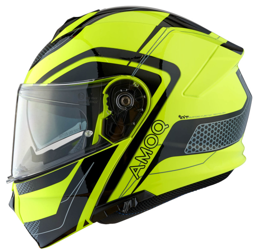 Отваряема каска AMOQ Helmet MI100 Porto black/yellow