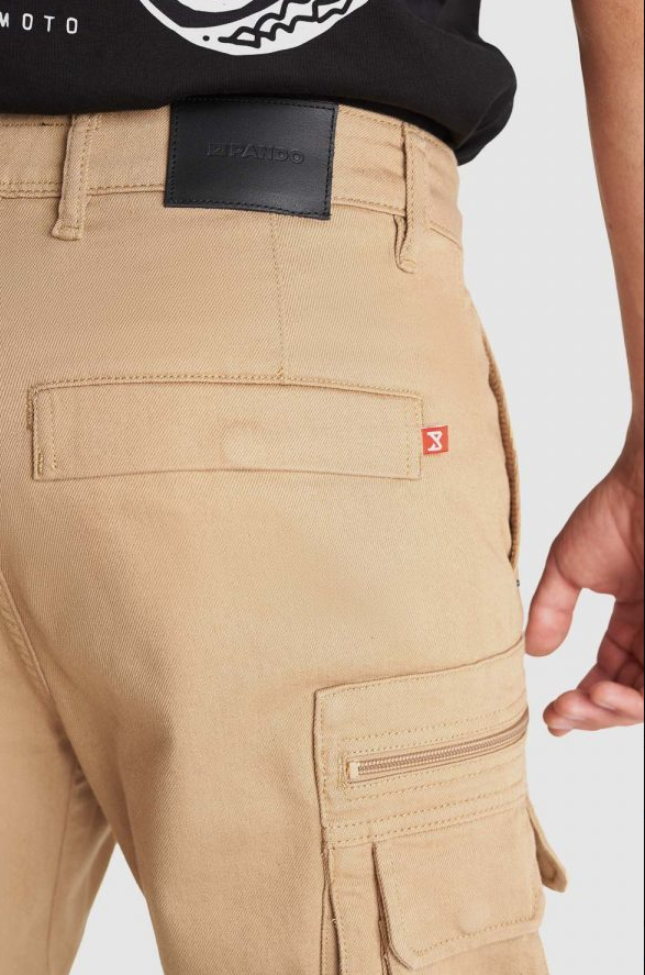 Мото дънки PANDO MOTO Desert Cargo Beige Cordura® - SUPER LONG